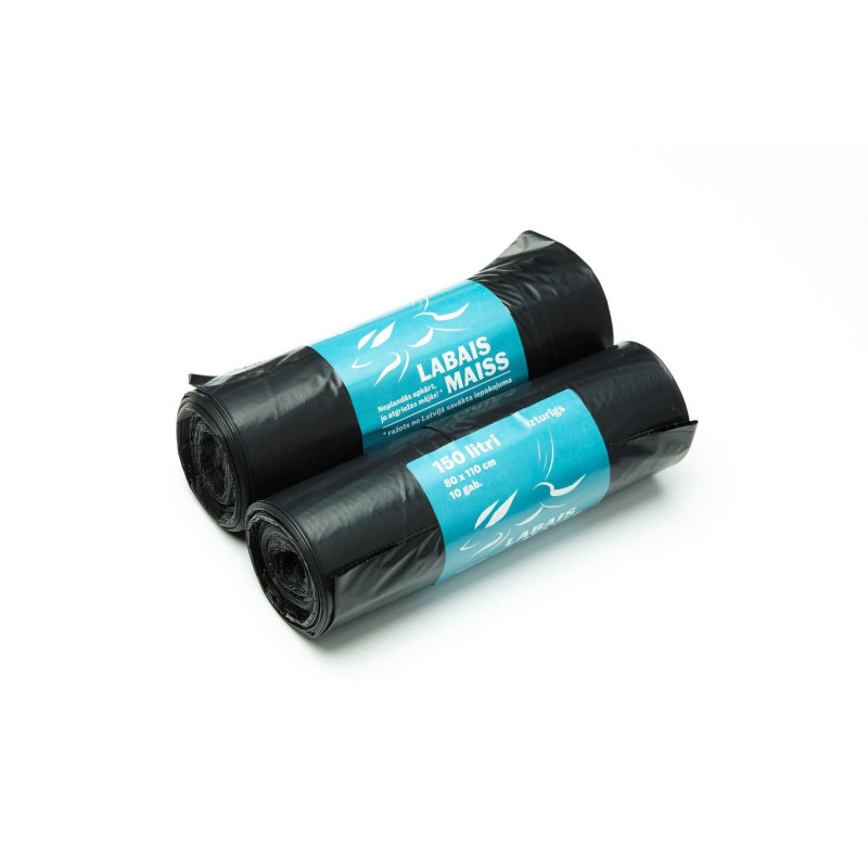 Garbage bags 150l 10gb 80x110cm (35 micr)