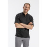 Mens Chef Shirt With Jersey Insert Slim Fit with zip and short sleeve XL