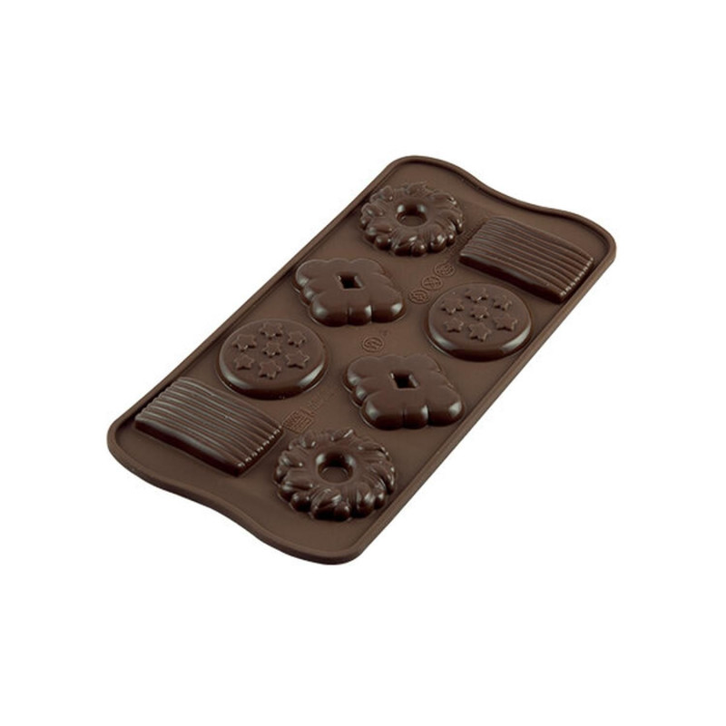 Forma silikona šokolādei 49x29 h-6.8mm CHOCO BISCUIT
