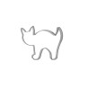 Gingerbread cookie cutter metal 8x7cm COMIC CAT