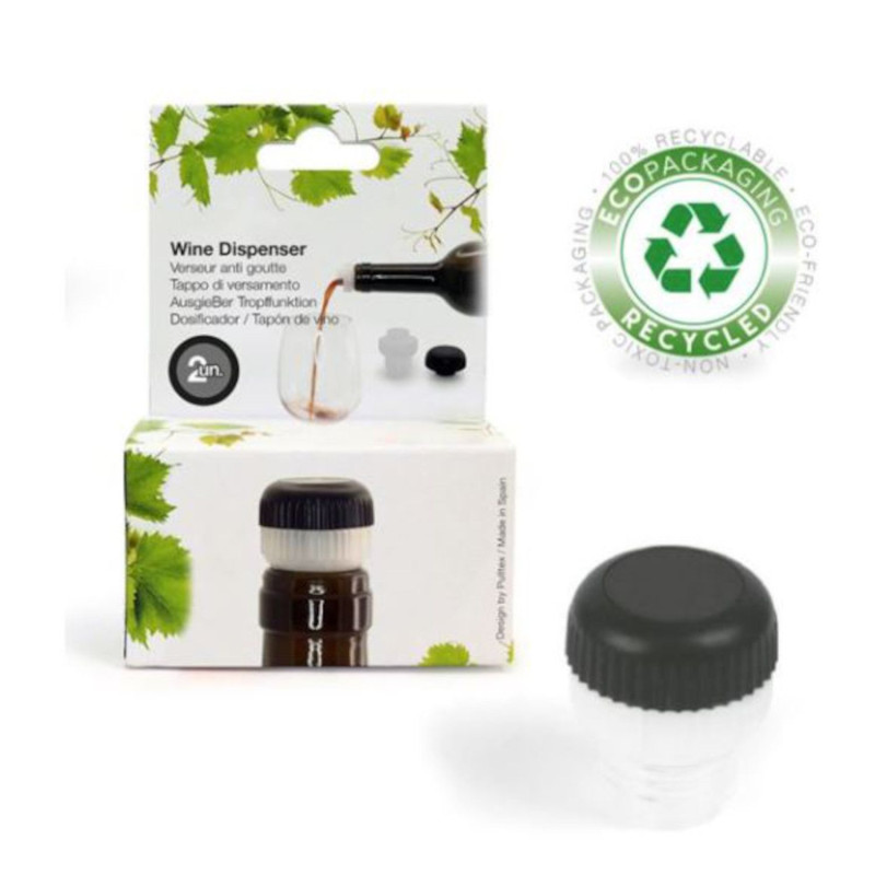 Veinipudeli korgid plastist geisriga 2 tk