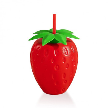 Gertuvė plast. 850ml su šiaudeliu VAISIAI
