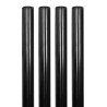 Stainless steel straws D8mm 15cm black 8pcs + brush