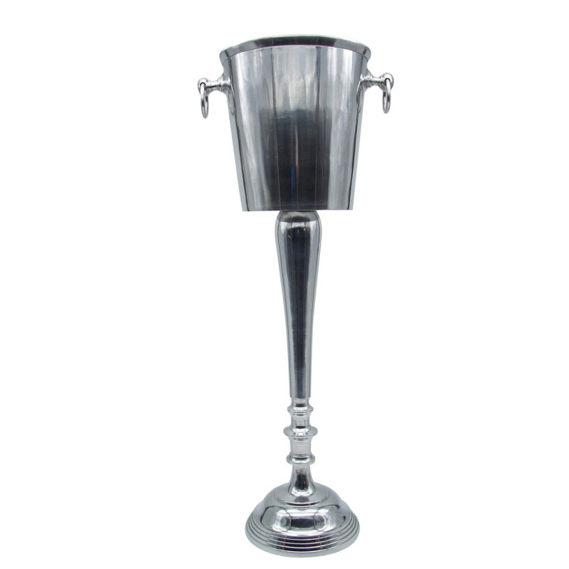 Ice Bucket Stand Decò Complete in Stainless Steel mirror finish D220 h-730mm