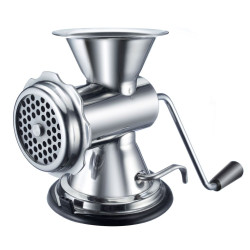 Meat mincing machine with...