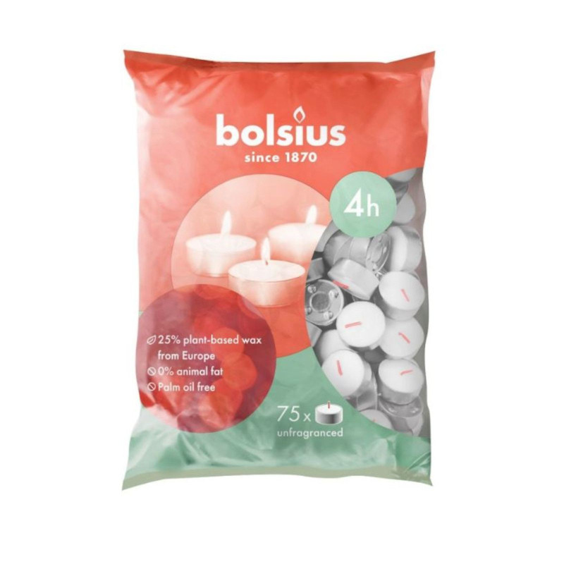Tējas sveces 75gb degšanas ilgums 4st.
