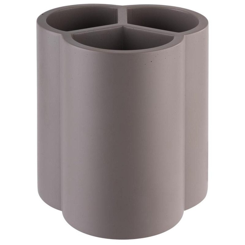 Cutlery bin ELEMENT 3 compartments 13x13cm h-14.5cm concrete