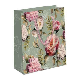 Gift bag 22.5x17.5cm PEONIES