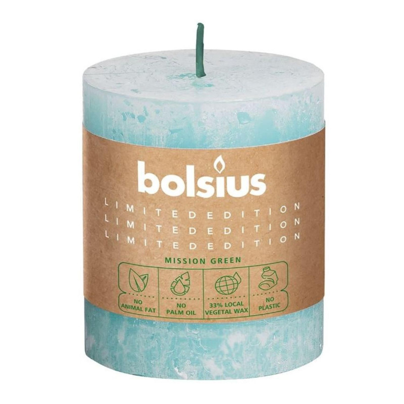 Žvakė - cilindras h-8cm, ø6.8cm, šviesiai mėlyna [4]