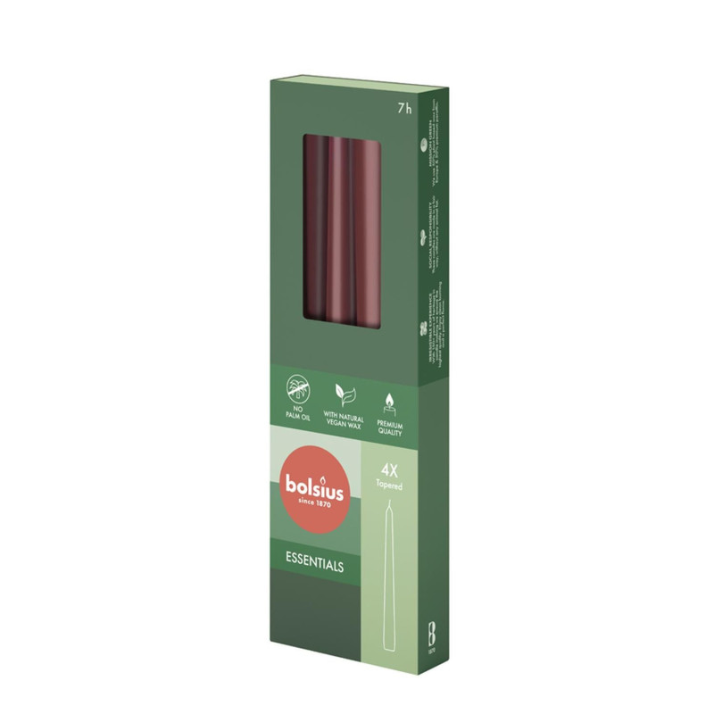 Žvakės h-24.5cm 4GB koninis VELVET RED