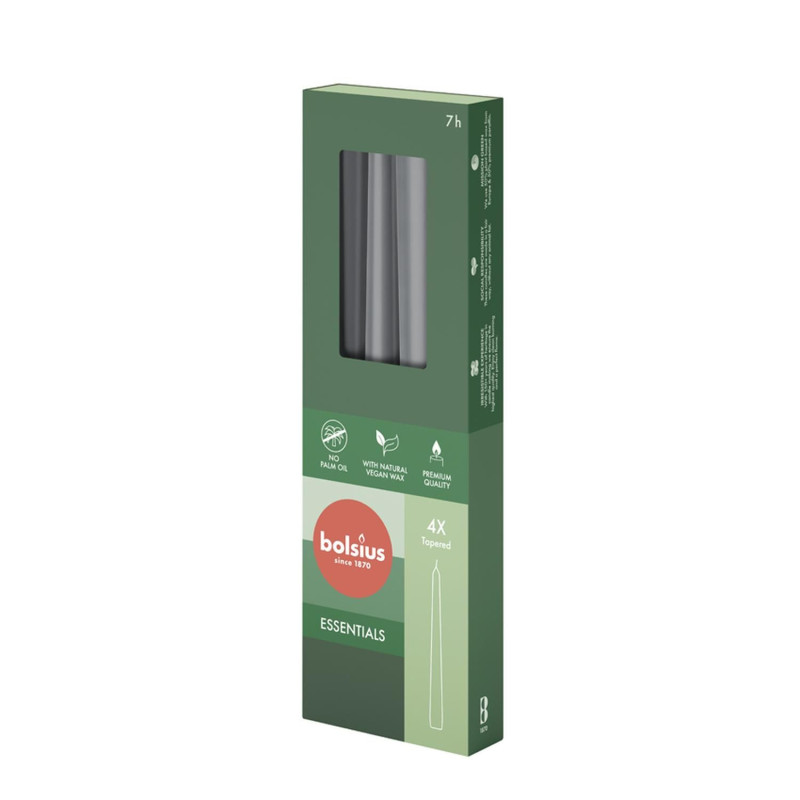 Žvakės h-24.5cm 4GB koniškas STORMY GREY