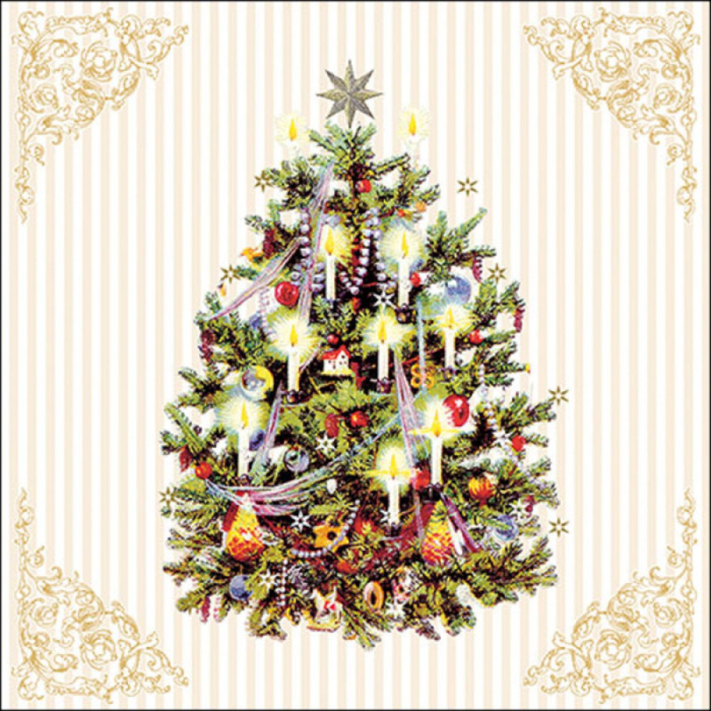 Napkin 33 X-Mas Tree Cream FSC Mix