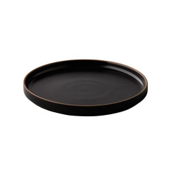 Plate low Japan black 23cm