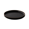 Plate low Japan black 23cm