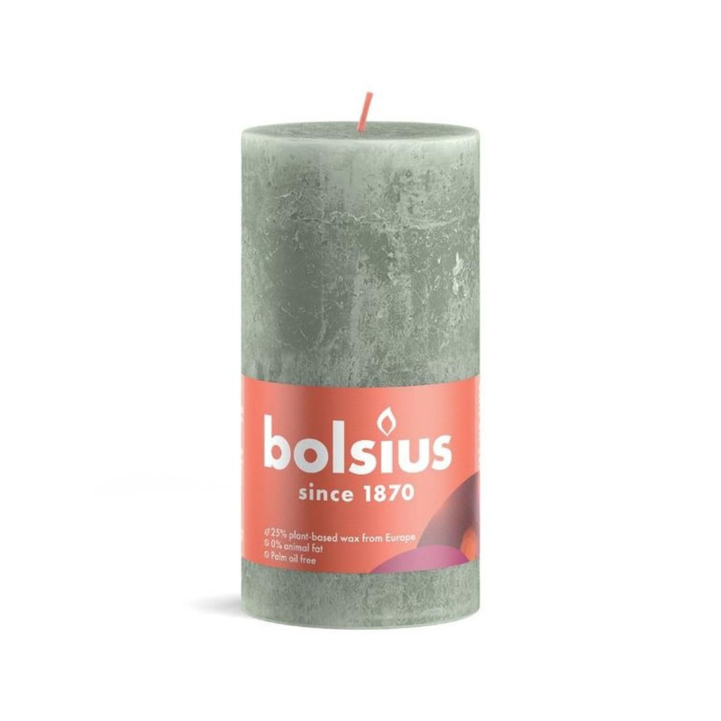 Pillar candle h-13cm, D6.8cm Jade Green