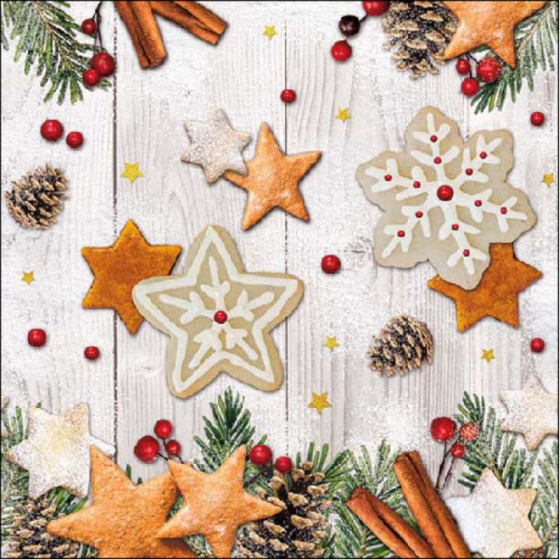 Napkin 33 Cookies Stars FSC Mix