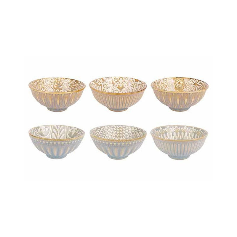 Assorted bowls set of 6 MANILLA D12cm