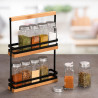 Spice shelf with 10 empty glasses 23x5.5cm h-32cm 10x100ml