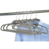 6 Coat hangers plastic anti-slip flocking 45.5cm 6pcs grey