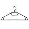 Plastic hanger set of 10 black 40cm