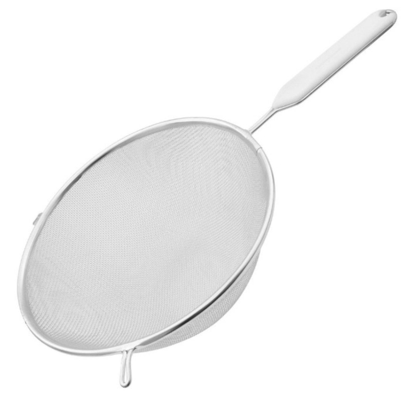 Metalo strypas ø20cm su baltos plastiko rankena