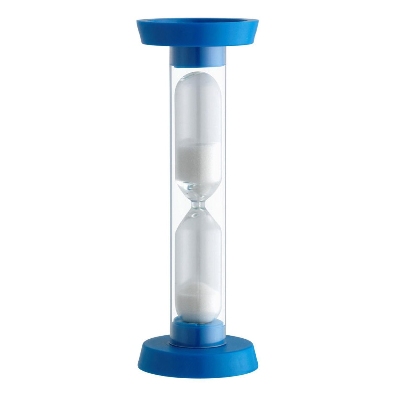 Hourglass Timer 3 minutes 30x30x86mm blue