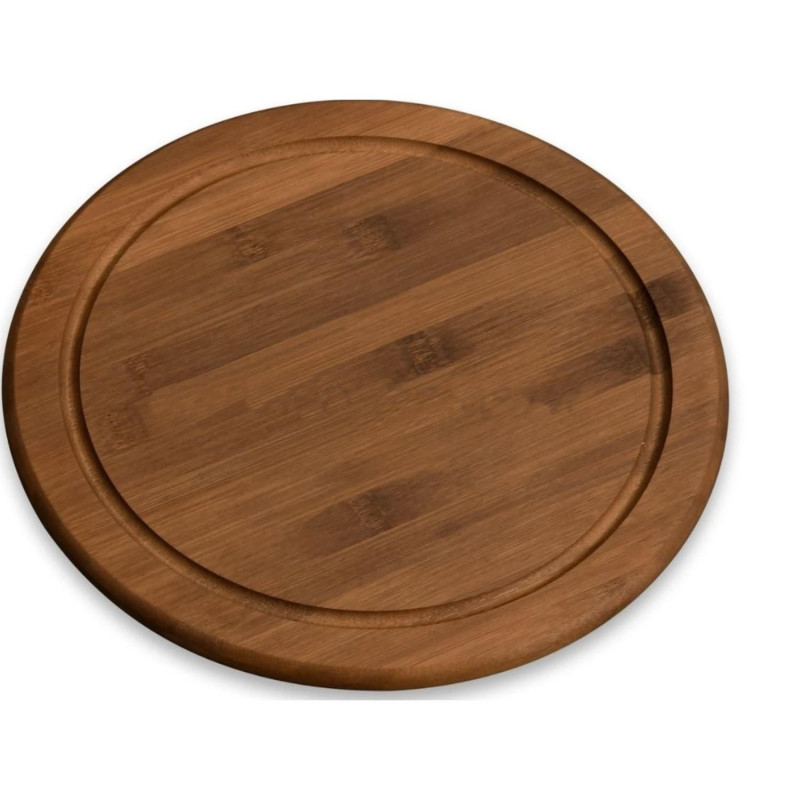 Bread and cheese plate dark bamboo D26 h-1.3cm