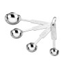 Set 4 Stainless Steel Measuring Spoons 1.25ml/2.5ml/5ml/15ml