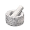 Mortar with mallet,white marble, polished D13 h-8cm