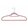 6 Coat hangers plastic anti-slip flocking 45.5cm 6pcs pink