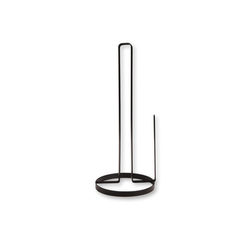 Kitchen roll holder metal, black D13cm h-32.5cm