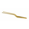 Curved chef tongs ss 21cm gold color