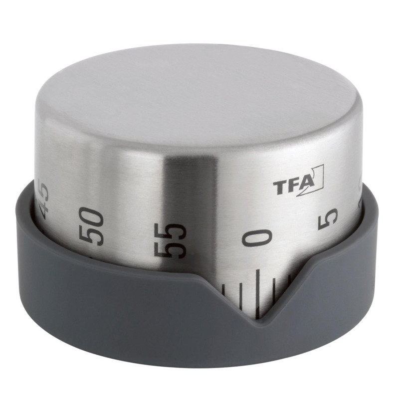 Analogue kitchen timer 60min grey DOT