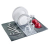 Draining mat with crockery holder, 60 x 46 cm