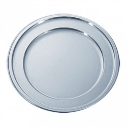 Plastic tray D30.6cm silver