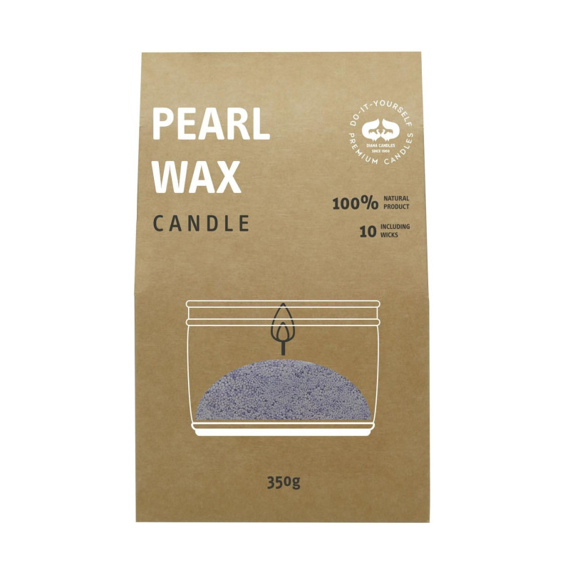 Jar Candle Pearl wax 350gr. 10wicks violet [7]