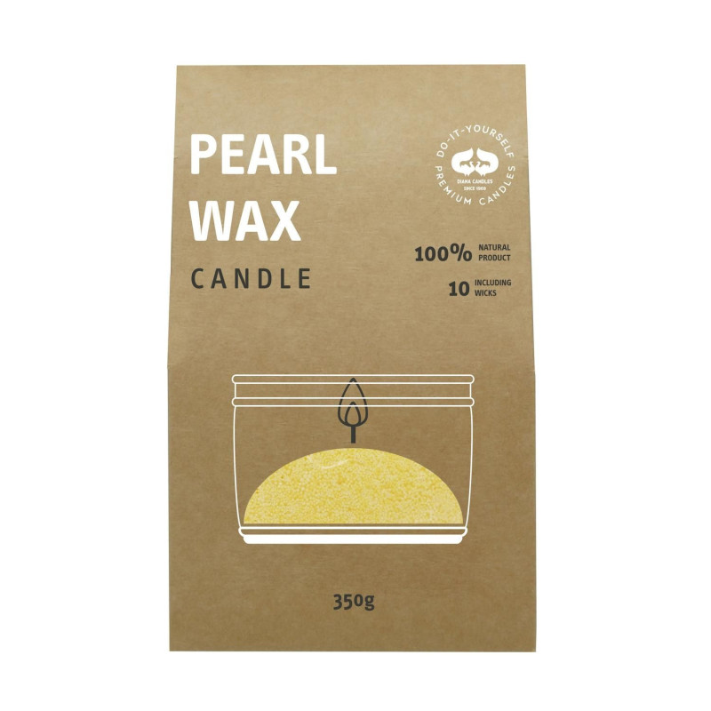 Jar Candle Pearl wax 350gr. 10wicks yellow [7]