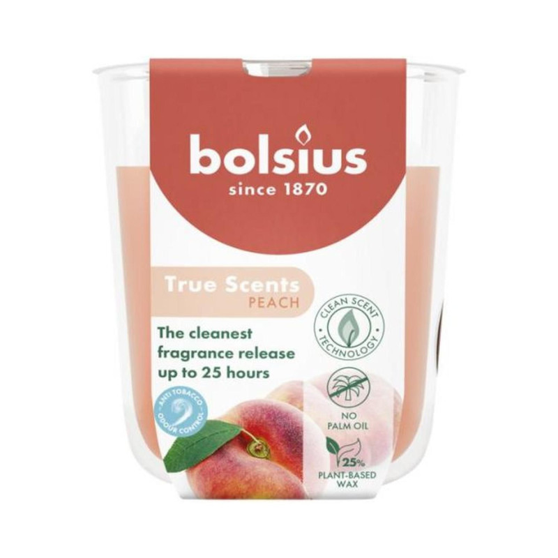 Scented Candle in a glass 80/73 mm TRUE SCENTS PEACH