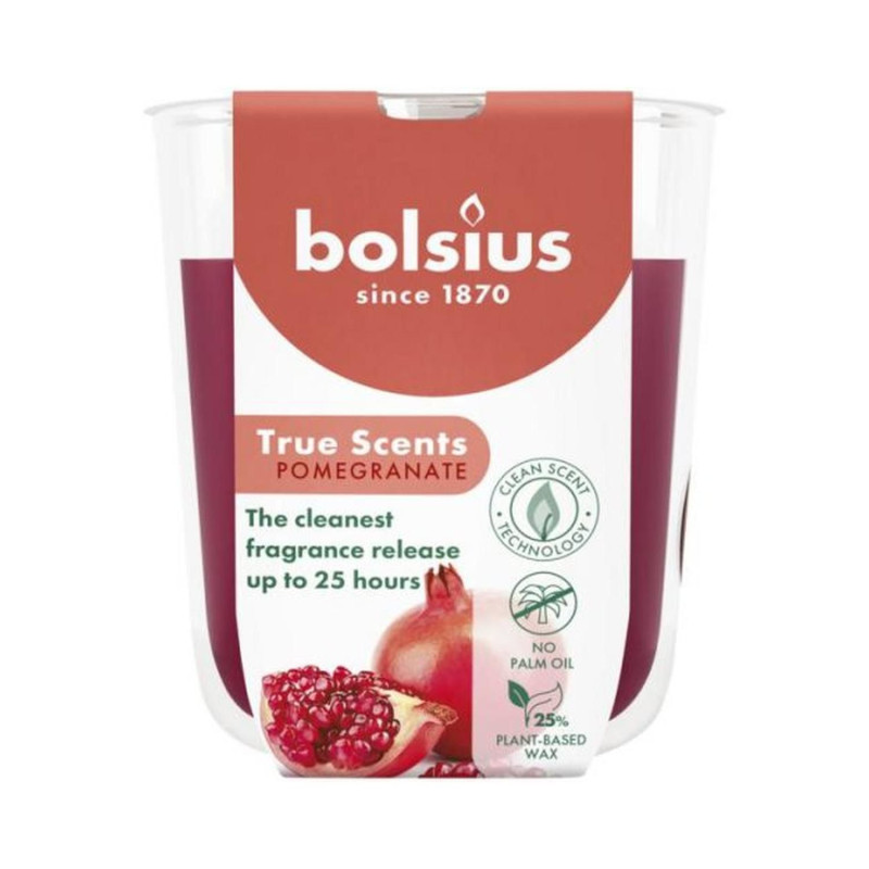 Scented Candle in a glass 80/73 mm TRUE SCENTS POMEGRANATE