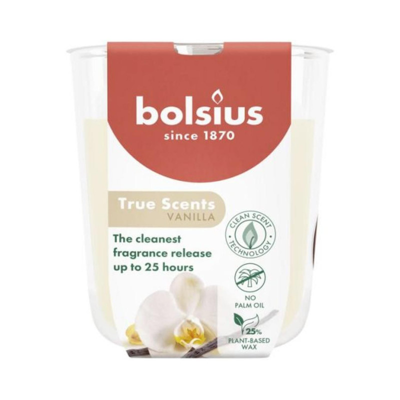 Scented Candle in a glass 80/73 mm TRUE SCENTS VANILLA