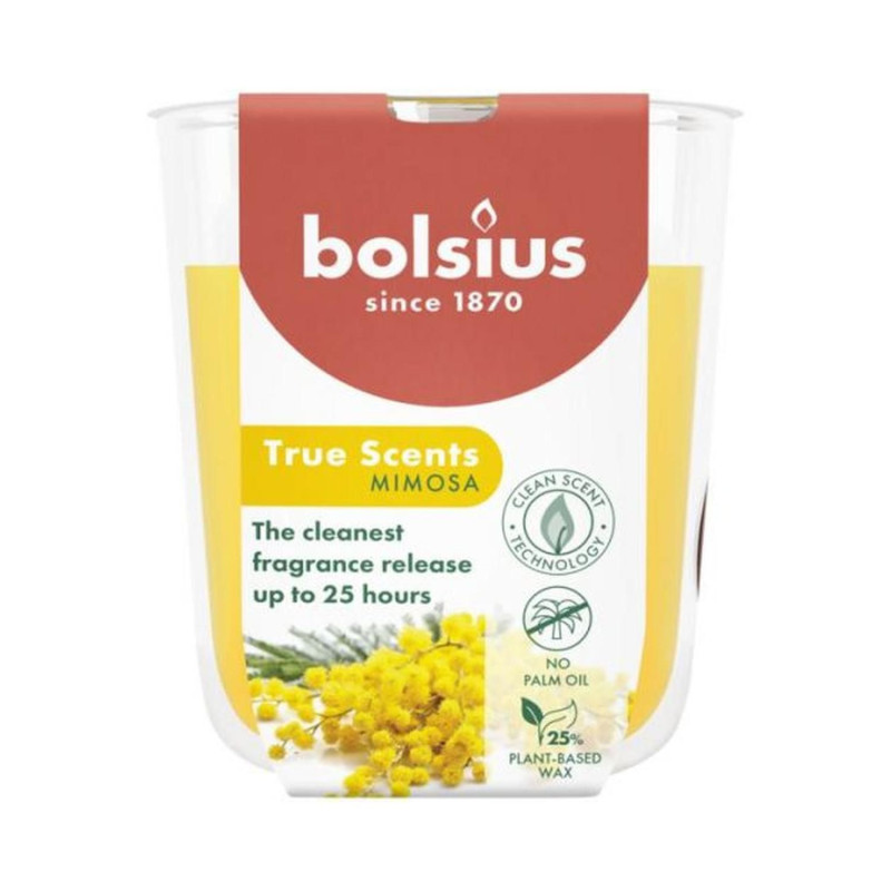 Scented Candle in a glass 80/73 mm TRUE SCENTS MIMOSA