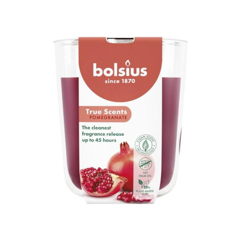 Scented Candle in a glass 97/85 mm TRUE SCENTS POMEGRANATE