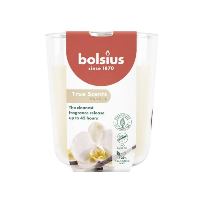 Scented Candle in a glass 97/85 mm TRUE SCENTS VANILLA