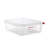 Gaminys GN 1/2 h-100 mm 32.5x26.5cm 6,4L PP su gaubtu (-40°C...+95°C)