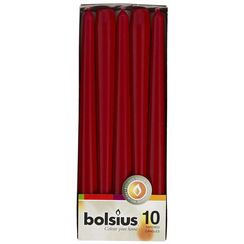 Žvakės h-24.5cm 10 gab