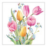 Napkins 33cm 3-ply 20pcs TULIPS BOUQUET