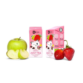 Obuolių, braškių sultys su ramunėlių arbata 200ml TUTA ORGANIC