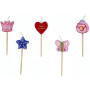PRINCESS FRIENDS GIRLS SVEČU DEKORI 5PC.., Pap Star