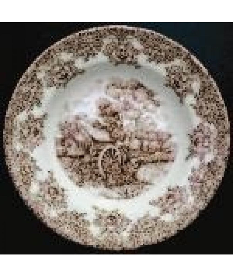 WATER WHEEL BROWN SOUP  A BOWL 20.3CM, Claytan