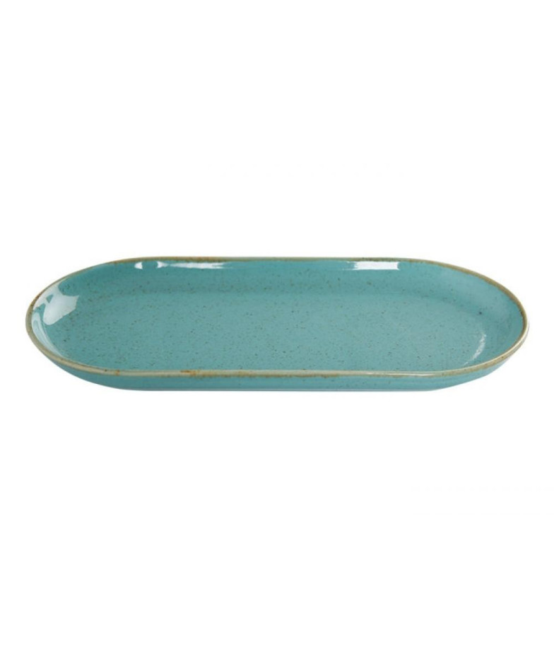 SEASONS TURQUOISE oval  plate  15x30cm, Porland